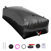 Portable Water Storage Bladder 264 Gal PVC Collapsible Water Tank Black